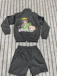 Conjunto de Verano Personalizado para Hombre, Dos Piezas, Chaqueta con Capucha y Pantalones Cortos, Conjunto Deportivo de Poliéster y Nailon, Cortavientos - Product Image 6