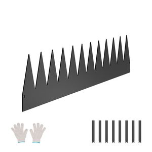 Set da 6 Bordure in Acciaio per Giardino 40 X 6, Bordi Metallici Resistenti alla Ruggine, Bordure Flessibili per Prati - Product Image 1