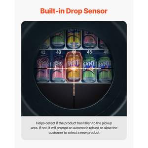 Máquina expendedora refrigerada combinada de bebidas y aperitivos con 36 ranuras con aceptador de billetes/monedas ICT para distribución de aperitivos - Product Image 6