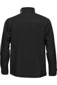 Chaqueta de Forro Polar Negra para Hombre, Cuello Alto, Cierre de Cremallera, Resistente al Viento, Informal, para Otoño, Corte Regular, Exterior de Poliéster - Product Image 3