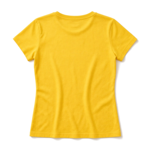 <b>Women</b> Bright <b>Yellow</b> O Neck Short Sleeve <b>T</b> <b>Shirt</b> with Royal Blue Oval Emblem Print Casual Fashion Graphic Tee Comfortable - Product Image 4