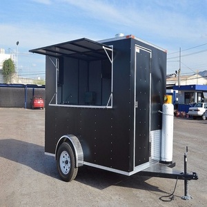 Commercial Mobile Food Trailer Aluminum Compact Kitchen Equipment Insulated Compartments Serving <b>Window</b> Storage Area Efficient - Product Image 2