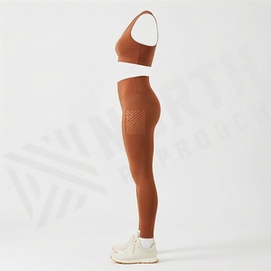 Ensemble de vêtements de yoga pour femmes en deux pièces, leggings, ensemble de sport pour la salle de sport, vêtements de sport pour l'entraînement, vêtements de fitness, tenue de sport - Product Image 3