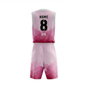 Maillot de basketball réversible personnalisé, dernière collection, pas cher, grande taille, uniforme d'équipe adulte, respirant, imprimé, manches courtes, vêtements de sport - Product Image 4