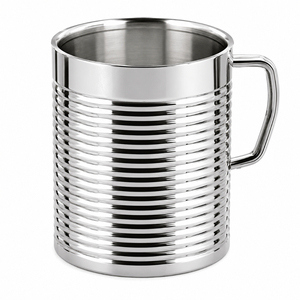 Jarra de Cerveza Vintage de Acero Inoxidable con Asa, Jarra Metálica con Flores en Relieve, Logotipo Personalizado, Grabado Personalizado, Taza para Café o Té - Product Image 5