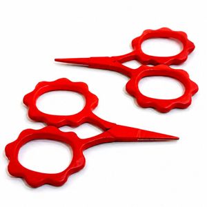 Mini Sunflower & Daisy Design Stainless Steel Right-Handed Hair <b>Thinning</b> Scissors with Short Handle - Product Image 2
