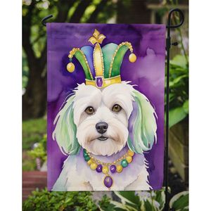 Coton De Tulear King Mardi Gras Multicolor jardín bandera buzón decorativo patio Banner para Patio ilustraciones o camas de flores tamaño - Product Image 3