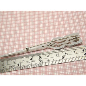 Broche écossaise celtique pour kilt, gravée, en métal argenté poli, personnalisée - Product Image 4