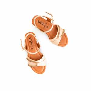 Sandale formelle à talon doré pour filles KD9870 - Product Image 1