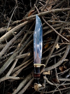 Cuchillo Bowie de Caza para Exteriores de Acero Inoxidable de Alta Calidad A&M Enterprises con Hoja Fija de Punta Caída y Mango de Madera Micarta, Garantía de 3 Años - Product Image 3