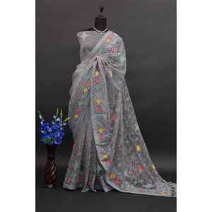 Hilo multicolor de diseñador y trabajo de bordado Zari Sari Performance Wear - Product Image 2