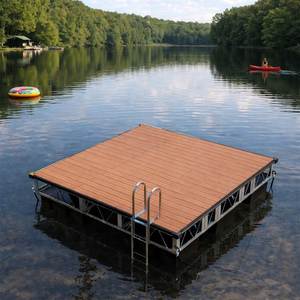 Plateforme flottante modulaire rectangulaire composite pour marinas, stations balnéaires, lacs, bateaux et accès en bord de mer - Product Image 4