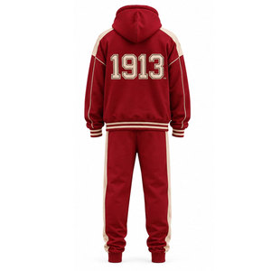 Delta Sigma Theta DST 1913 Rouge Tenue décontractée longue pour adultes Automne 100% polyester Sweat-shirt et pantalon - Product Image 3