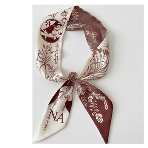 NORTH APPROACH Women's <b>Square</b> <b>Silk</b> <b>Scarf</b> Floral Print Elegant Multi-Functional Fashion Accessory All Seasons - Product Image 1