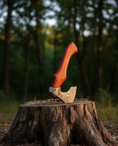 STEEL CRAFT INTERNATIONAL Hache-marteau à dos plat en acier au carbone forgé à la main, 10 pouces, manche en bois de frêne pleine longueur, qualité DIY, ODM 1 - Product Image 1