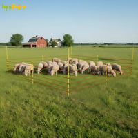 Solución de Cercado con Postes de Fibra de Vidrio Resistentes a los Rayos UV y al Agua, Fáciles de Instalar, 840 mm de Altura, para Contención de Animales y Sitios de Construcción