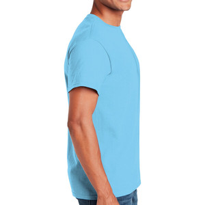 T-shirt formel à col montant brodé, anti-boulochage, 100 % coton, écologique, coupe oversize, épaules tombantes, pour homme, couleurs personnalisées 2025 - Product Image 3