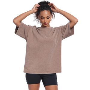 Camiseta Oversize de Algodón con Efecto Ácido para Mujer, Estilo Casual Holgado, Tipo Boyfriend, Proveedor Mayorista - Product Image 4