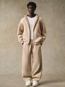 Conjunto de Sudadera con Capucha y Forro Térmico para Invierno, Unisex, Tallas Grandes, Estilo Urbano, con Cierre de Cremallera, Ligero - Product Image 2