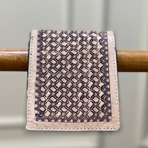 กระเป๋าสตางค์ใบสั้นแบบมีซิปของผู้ชายทำจากหนังแท้ลายตะวันตกแบบแฟชั่นถือกระเป๋าใส่บัตรสำหรับเป็นของขวัญ - Product Image 3