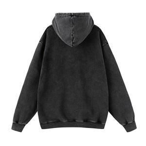 Sweat-shirt à capuche populaire en molleton de coton pur, coupe classique, unisexe, séchage rapide, respirant, coupe-vent, écologique - Product Image 5