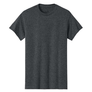 Camiseta de Manga Corta con Cuello Redondo, 100% Algodón, Impresión Personalizada, Corte Regular, Color Sólido Informal, Color Gris Jaspeado Oscuro, Unisex - Product Image 5