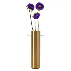 <b>Simple</b> Luxury Tabletop Brass Flower Vase Easy Movable French Style Hot Selling Home Decorative Item - Product Image 1