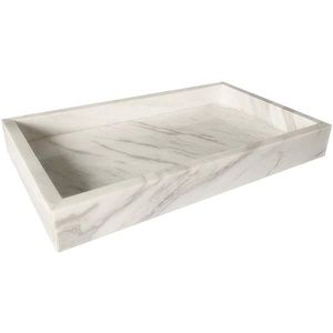 Plateau de service en marbre artisanal avec bords lisses pour une expérience culinaire raffinée et une utilisation décorative à la maison - Product Image 3