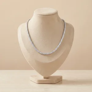 Cadena de Tenis RAMDUT IMPEX de Lujo en Oro de 18K con Diamantes Cultivados en Laboratorio, Certificación IGI, Estilo Hiphop para Mujer, Corte Brillante, Color D, Alta Calidad - Product Image 1