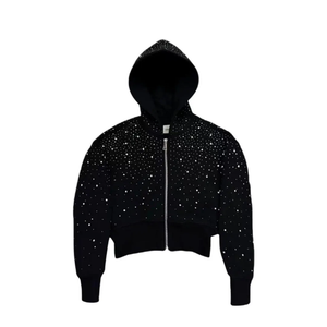 Sweat à capuche oversize à strass, esthétique bling, pour homme, motif étoile en strass, épaules tombantes - Product Image 4