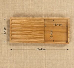 Plateau à thé en bois de frêne moderne et minimaliste, design plat, résistant à la chaleur, écologique, durable, sans BPA, passe au lave-vaisselle, pour service à thé Kung Fu - Product Image 6