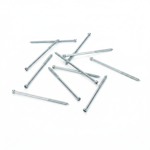 Tornillos parciales de cabeza ranurada de acero al carbono con doble extremo zincado, métricos/pulgadas, grado industrial PDC, clase 4.8 6.8, para fijación de madera - Product Image 5