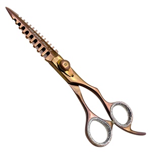 KOUNAIN-Tijeras profesionales de plasma de oro rosa para el cabello, maquinilla de afeitar de acero inoxidable de calidad superior, suministros de salón de belleza afilados - Product Image 1