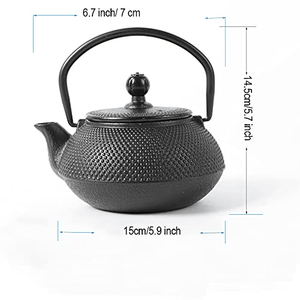 600ml/20oz Cast Iron Teapot with Stainless Steel <b>Infuser</b> Coffee & <b>Tea</b> Sets - Product Image 2