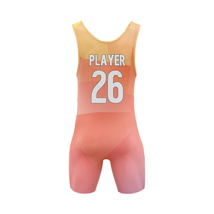Singlet de Lucha Libre Personalizable para Hombre, Estilo Americano, Ligero, Elástico, Transpirable, de Secado Rápido, 100% Poliéster - Product Image 6