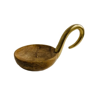 เชิงเทียนไม้อะคาเซียเสาไม้สำหรับวางเทียนดีไซน์เป็นเอกลักษณ์ทำจากไม้ตรงจากโรงงาน - Product Image 1