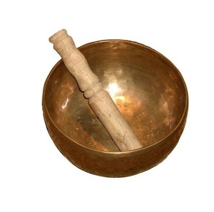 Bol chantant en alliage de bronze poli, gravé, design moderne antique traditionnel, couleur personnalisée, méditation, décoration intérieure, son - Product Image 1