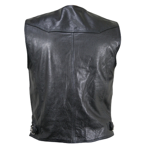 Gilet en cuir professionnel pour moto, veste de moto pour homme avec matériau en cuir véritable durable - Product Image 2
