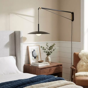 Lámpara de Pared Moderna con Pantalla de Cúpula, Estilo Mid-Century, Brazo Articulado, Luz Larga Blanca para Lectura Junto a la Cama, para Dormitorio o Comedor - Product Image 3