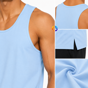 Practical design supports daily movement with <b>Man</b> Tank Top with natural movement for casual outings and <b>beach</b> trips daily wear - Product Image 5