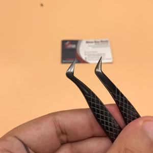 Pinzas Profesionales para Pestañas All Black Plasma, Pinzas de Acero Inoxidable Japonés con Agarre de Diamante para Extensión de Pestañas, Venta al Por Mayor - Product Image 4