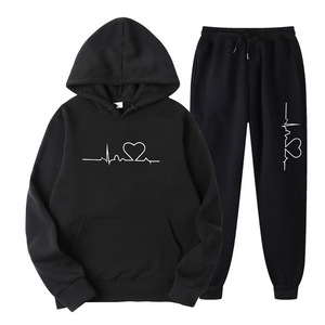 Ensemble de survêtements pour hommes 2026 personnalisés de haute qualité – Sweat à capuche et pull de couleur unie – Prix de gros - Product Image 2