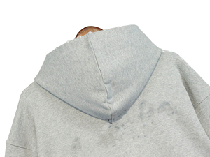 Sudadera con Capucha Corta Unisex de Algodón 100% de Alto Gramaje, con Diseño de Salpicaduras de Pintura y Efecto Desgastado, Sin Cordones, para Invierno - Product Image 3