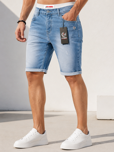 Pantalones Cortos Bermuda de Lona Gris Oscuro para Hombre, Cintura Media, Estilo Casual, 100% Algodón, Ecológicos, de Secado Rápido y Transpirables, Marca Fly Humble - Product Image 5
