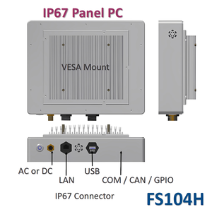 หน้าจอสัมผัสพีซีอุตสาหกรรมทางทะเลขนาด 10.4 นิ้ว กันน้ำได้มาตรฐาน IP67 (PCAP/แบบต้านทาน) พร้อมระบบสำรองไฟภายใน - Product Image 3