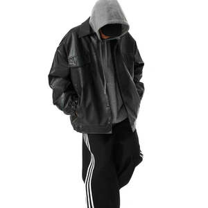 <b>Sheepskin</b> Leather <b>Jackets</b> And Coats High Quality Latest Design Mens Leather <b>Jackets</b> OEM ODM Men Fashionable Full Zipper Leather - Product Image 4