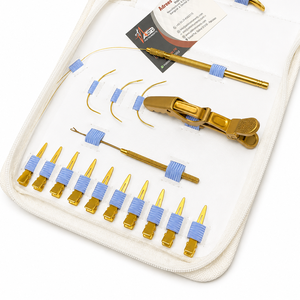 Kit d'outils pour extensions de cheveux à micro-perles plaqué or, pinces crocodiles personnalisables, enfileur à boucle et ciseaux de coiffure aiguisés - Product Image 3