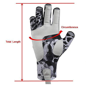 Gants de pêche personnalisés en gros, durables, à séchage rapide, avec protection UV, pour les applications marines et de pêche en plein air - Product Image 4