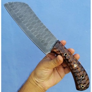 Cuchillo de Chef de Acero al Carbono de 10 Pulgadas Hecho a Mano con Funda de Cuero Única y Mango Elegante Personalizable - Product Image 4