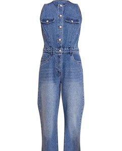 Mono vaquero para mujer, cómodo, de una pieza, informal, a la moda, venta al por mayor, fabricante de monos y playsuits - Product Image 2
